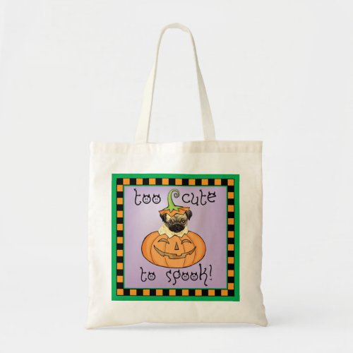 Halloween Pug Tote Bag