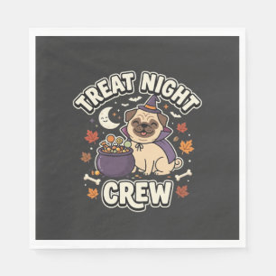 Halloween Pug Treat Night Napkins