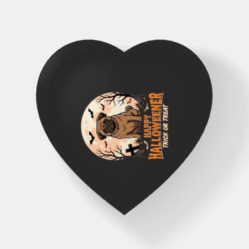 Halloween Pug Trick or Treat Moon Paperweight