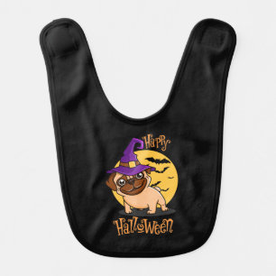 Halloween Puggy Baby Bib