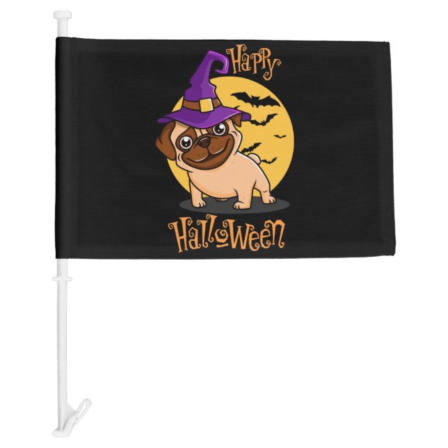 Halloween Puggy Car Flag (Front)