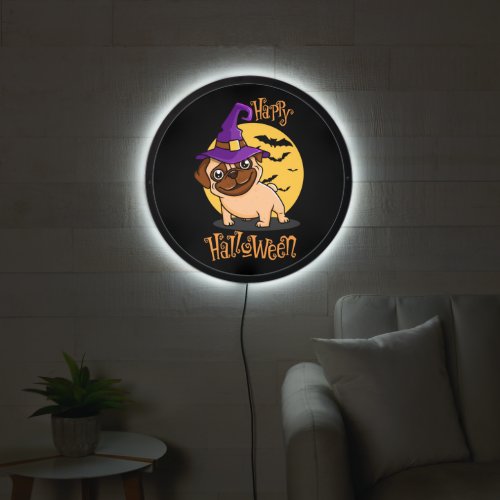 Halloween Puggy LED Sign