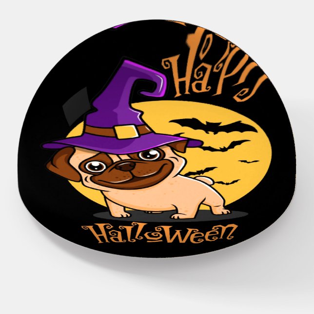 Halloween Puggy Paperweight (Angled)