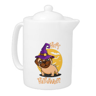 Halloween Puggy Teapot