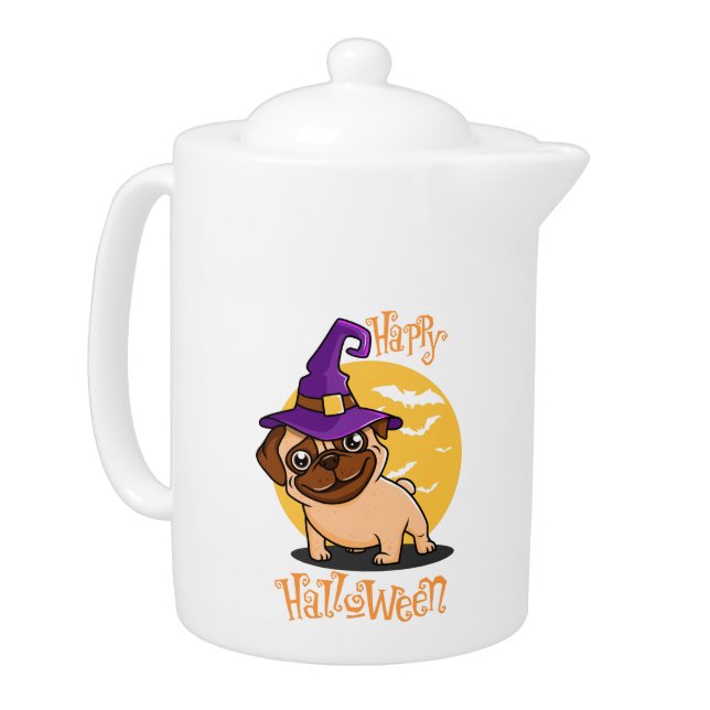 Halloween Puggy Teapot (Left)