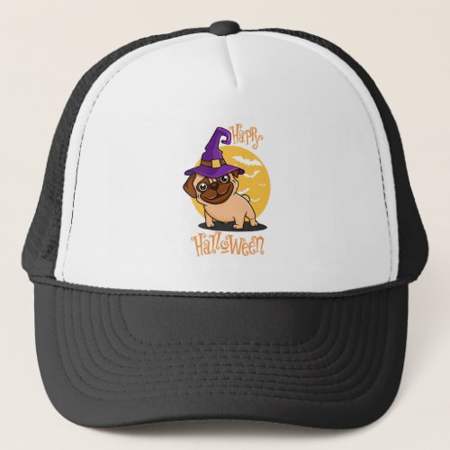 Halloween Puggy Trucker Hat