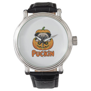 Halloween Pugkin, Pumpkin Pug Dog Watch