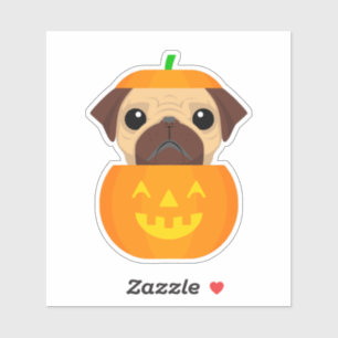 Halloween Pugkin Sticker