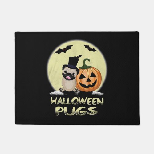 HALLOWEEN PUGS DOORMAT