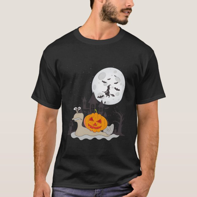 Halloween Pumkin Snail T-Shirt (Front)