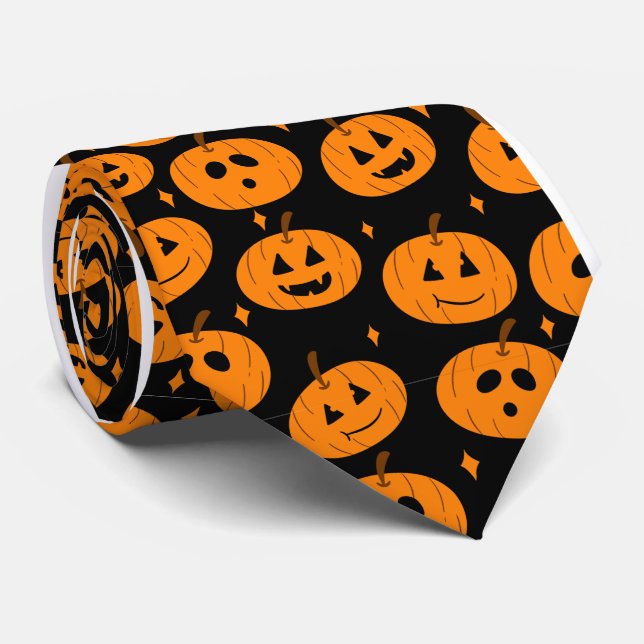 Halloween Pumkins 2024 Necktie Suit Accessories (Rolled)