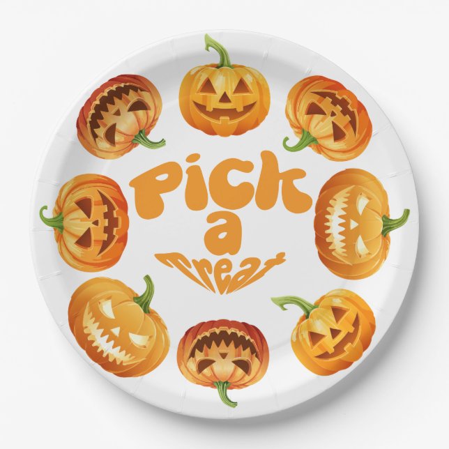 Halloween Pumpin Patch Paper Plates (Front)