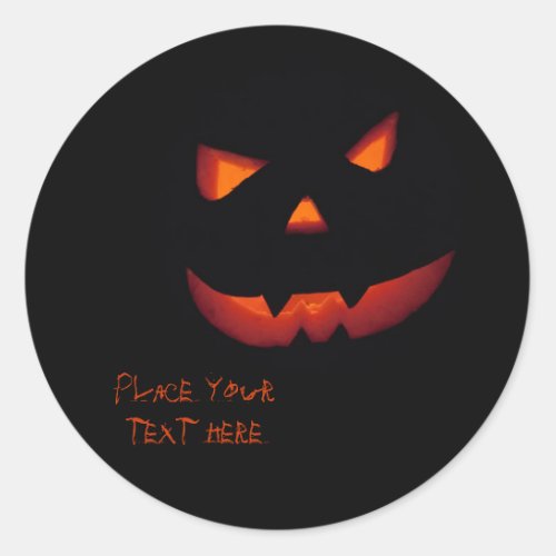 Halloween Pumpkin 001 Classic Round Sticker