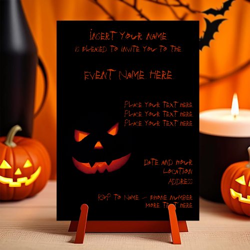 Halloween Pumpkin 001 Invitation