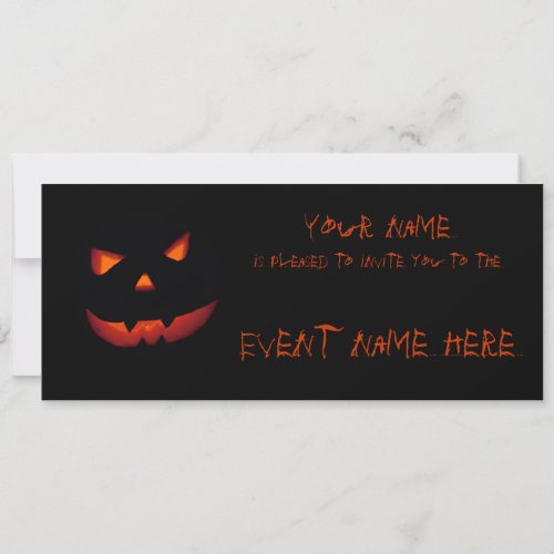 Halloween Pumpkin 001 Invitation