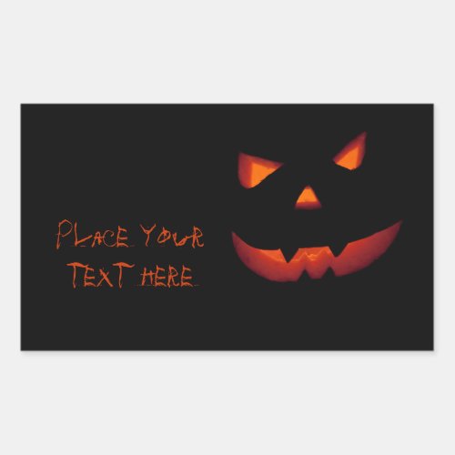 Halloween Pumpkin 001 Rectangular Sticker