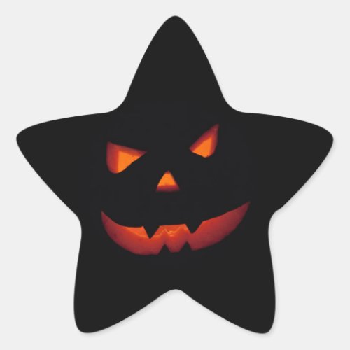 Halloween Pumpkin 001 Star Sticker