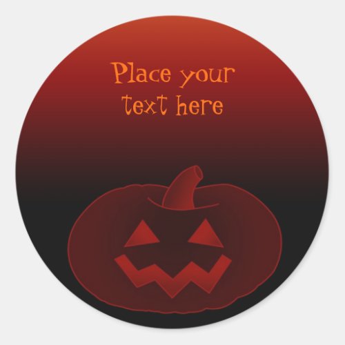 Halloween Pumpkin 002 Classic Round Sticker