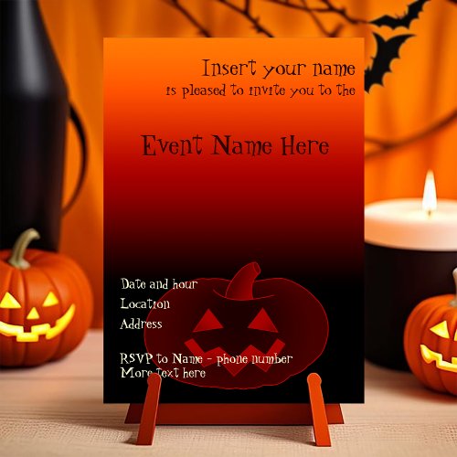 Halloween Pumpkin 002 Invitation