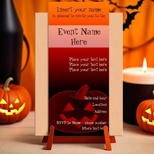 Halloween Pumpkin 002 Invitation