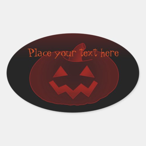 Halloween Pumpkin 002 Oval Sticker