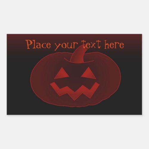 Halloween Pumpkin 002 Rectangular Sticker