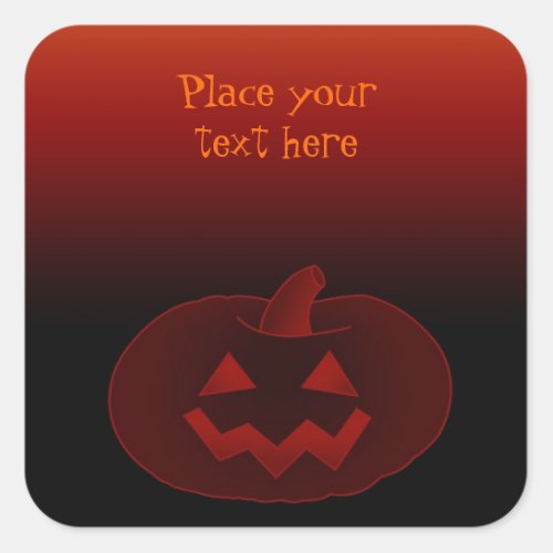 Halloween Pumpkin 002 Square Sticker