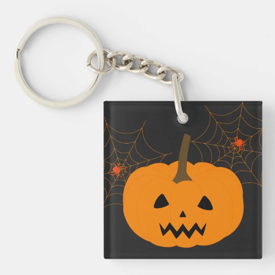 halloween pumpkin keychain