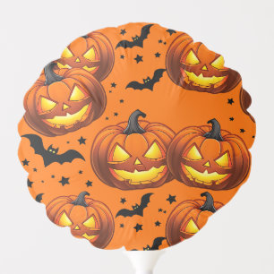Halloween Pumpkin and Bats Balloon