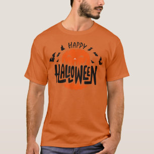 Halloween Pumpkin And Bats, Jack O Lantern Trick O T-Shirt