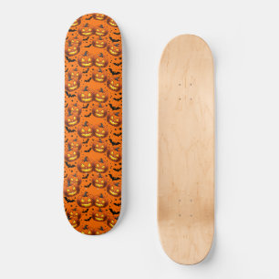 Halloween Pumpkin and Bats Skateboard