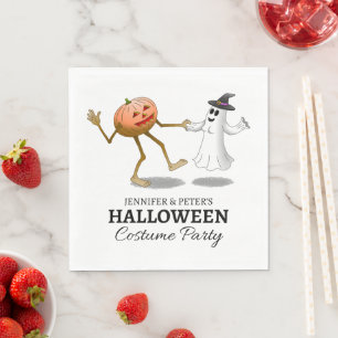 Halloween Pumpkin and Ghost Napkins