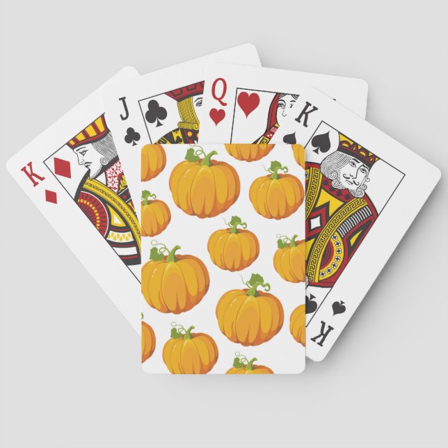 Halloween Pumpkin And Spooky Trick Or Treat Poker Cards (Back)