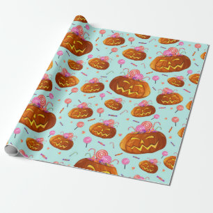 Halloween Pumpkin And Sweets Wrapping Paper
