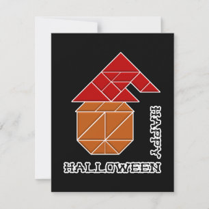 Halloween Pumpkin and Witch's Hat Invitation