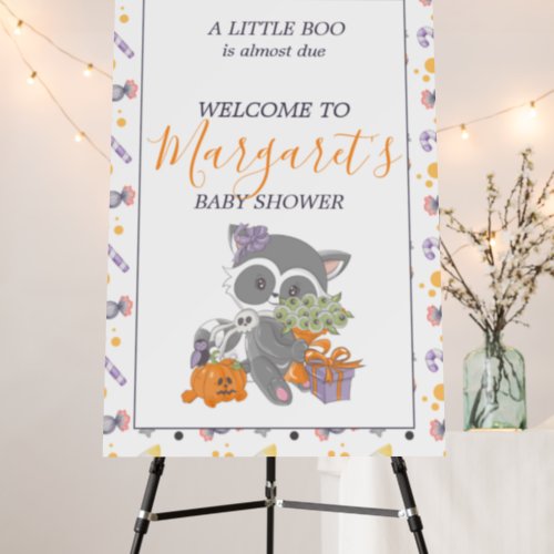 Halloween Pumpkin Animals Little Boo Baby Shower Foam Board