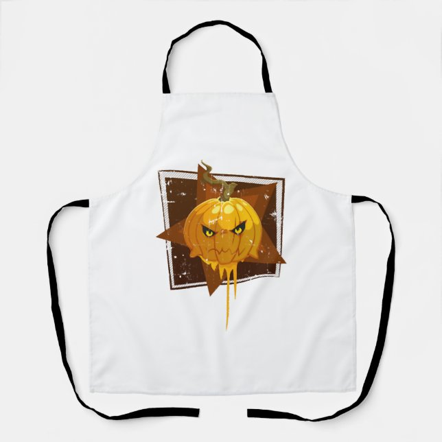 Halloween pumpkin                                  apron (Front)