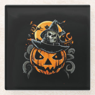 Halloween/pumpkin/autumn/fall glass coaster