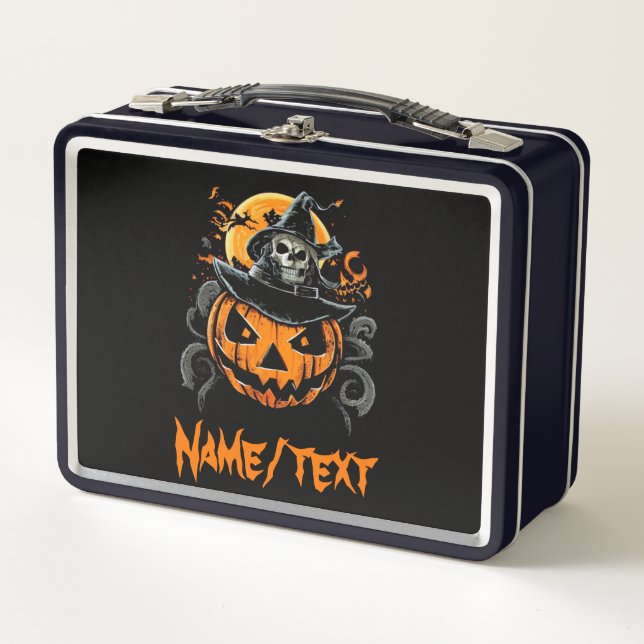 Halloween/pumpkin/autumn/fall  metal lunch box (Front)