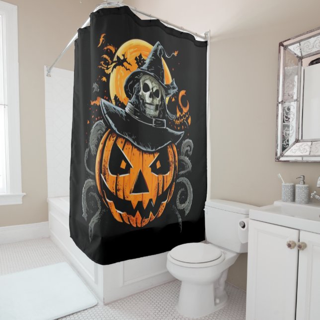 Halloween/pumpkin/autumn/fall  shower curtain (In Situ)