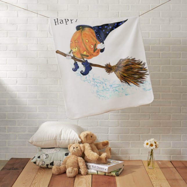 Halloween Pumpkin Baby Blanket (In Situ)