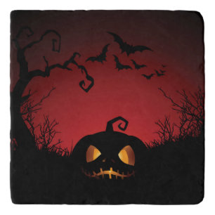 Halloween Pumpkin Background Trivet