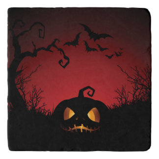 Halloween Pumpkin Background Trivet