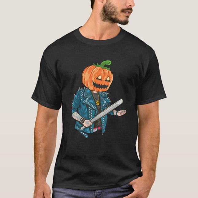 Halloween Pumpkin Baseball bat best for celebrants T-Shirt (Front)