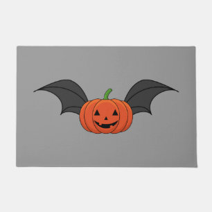 Halloween Pumpkin Bat Doormat