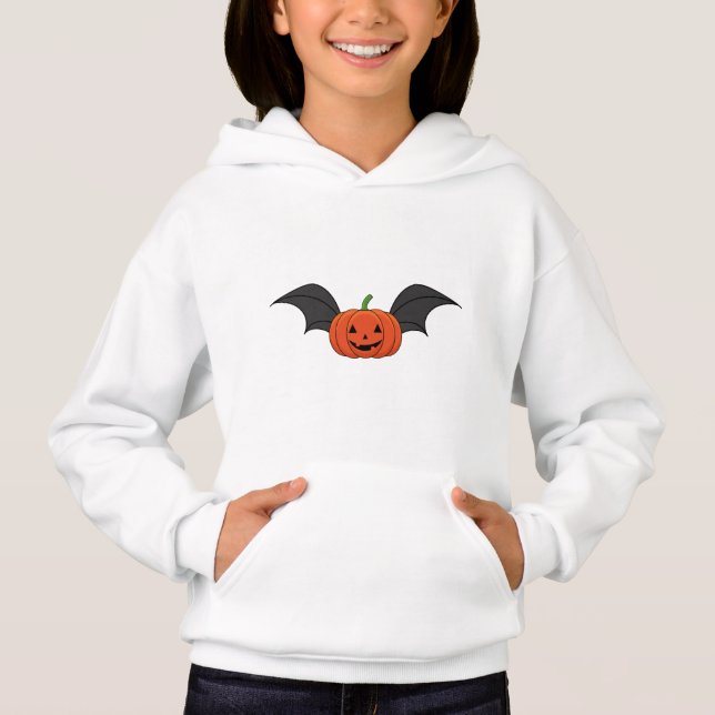 Halloween Pumpkin Bat Hoodie (Front)