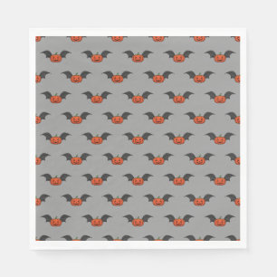 Halloween Pumpkin Bat Napkins
