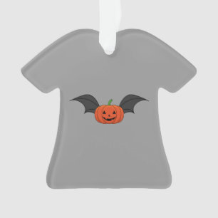Halloween Pumpkin Bat Ornament