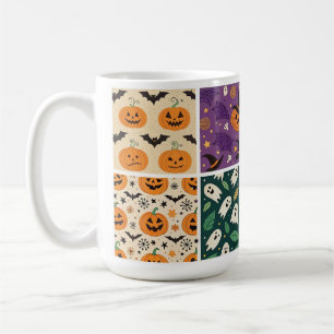 "Halloween Pumpkin Bat Pattern Mug" Coffee Mug