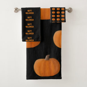 Halloween Pumpkin Bath Towel Set